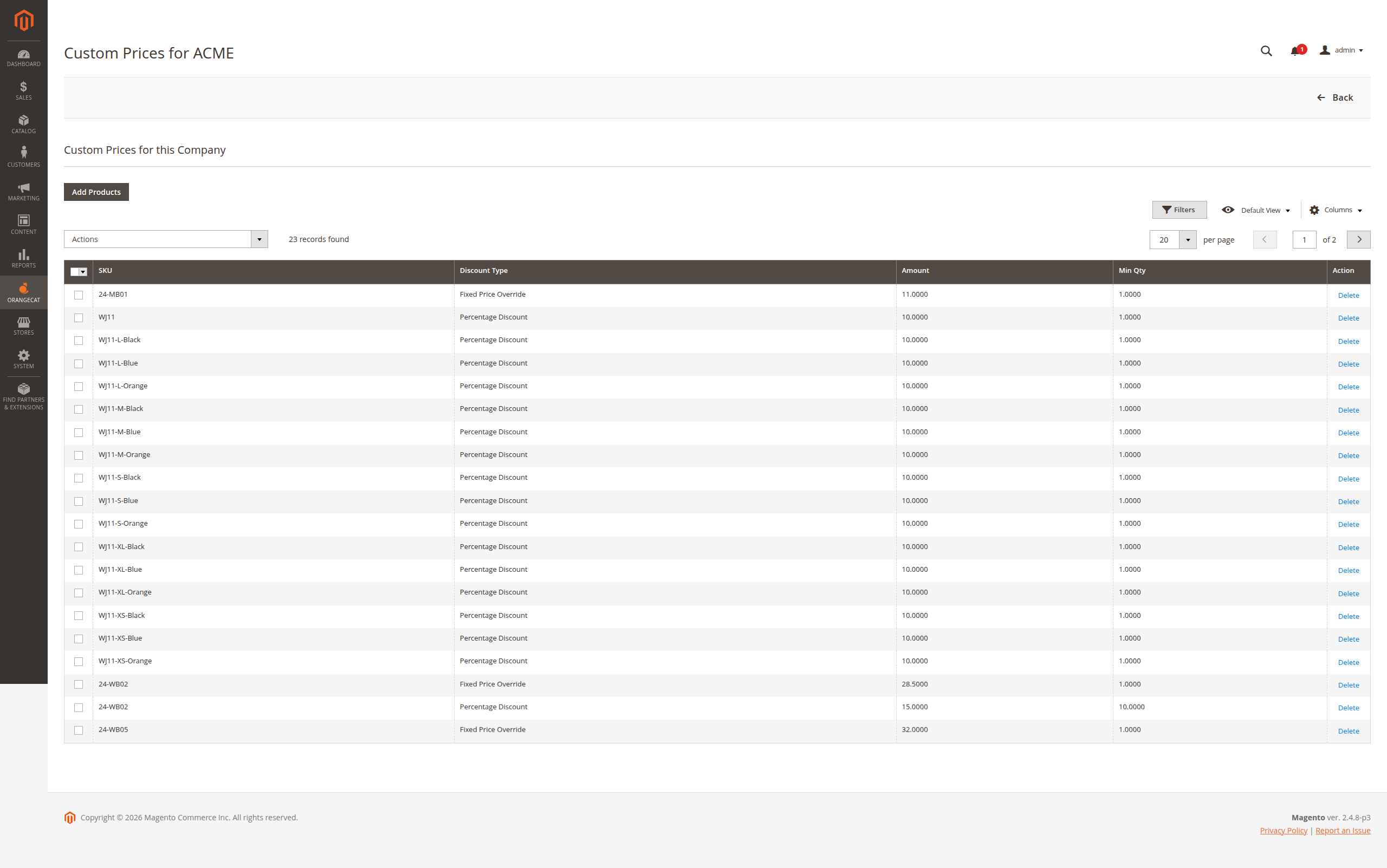 Editar Precios de Empresa