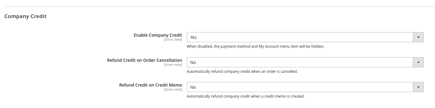 Configuration screen
