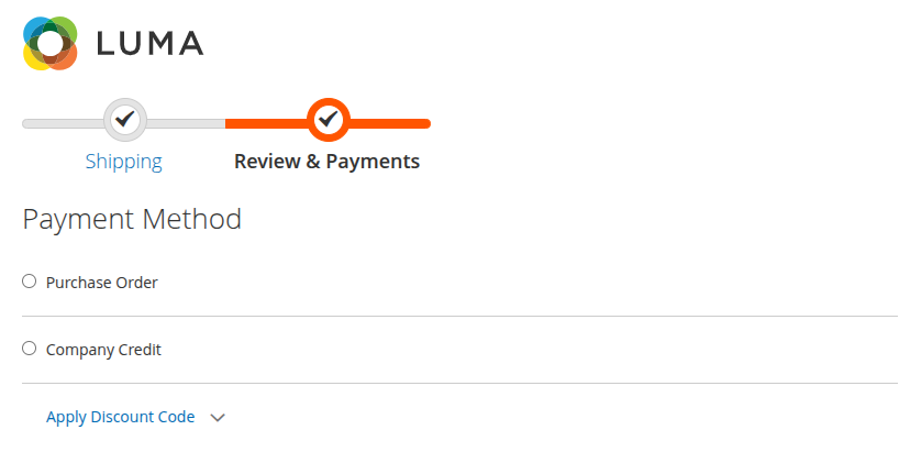 Checkout Payment Methods